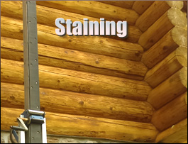  Olmsted Falls, Ohio Log Home Staining